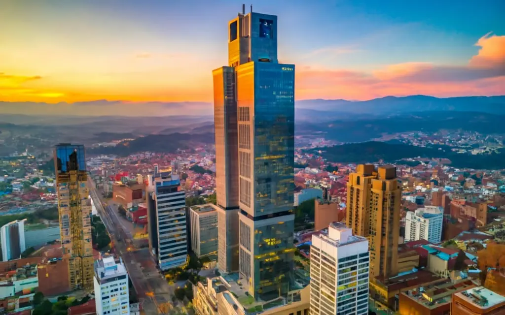 atrio tower bogota photography stock